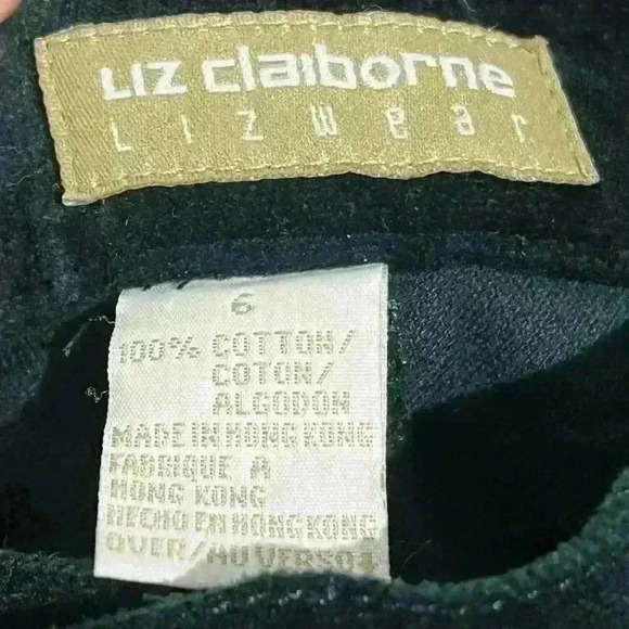 Vintage 90s Lizwear Green Velour Pants 26” Waist - Picture 3 of 9